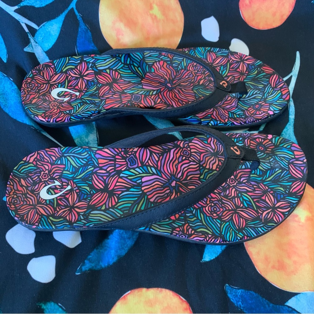 OLUKAI Ho'opio Hau Women's Beach Sandals, Quick-Dry Flip-Flop Slides